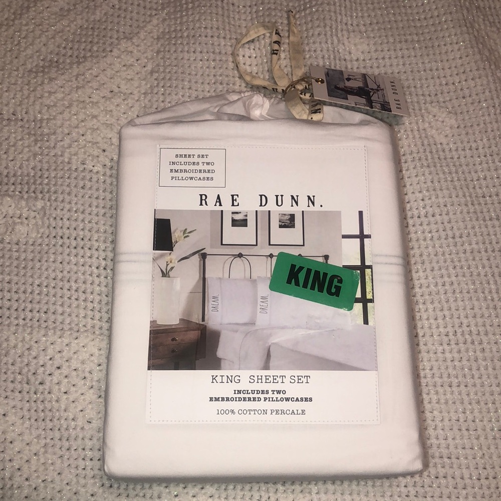 Rae Dunn “Dream” King Sheet Set